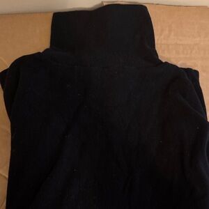 Black Ribbed Turtleneck Sweater